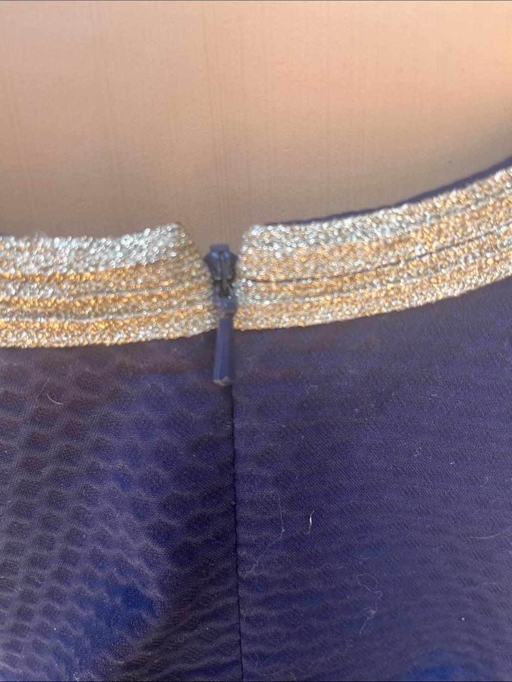 Lilly Pulitzer Navy Tank with Gold Embellished Neckline - Picture 7 of 10